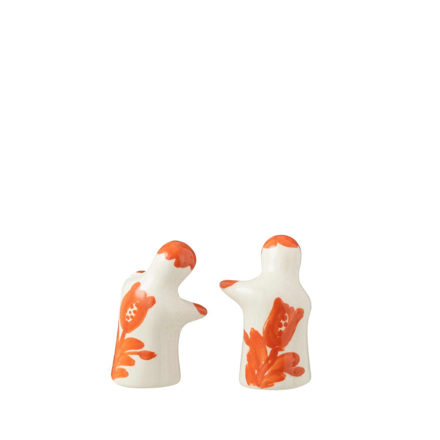 Peper &amp; Zout Stelletje Granada Motief Oranje/Wit Keramiek J-Line