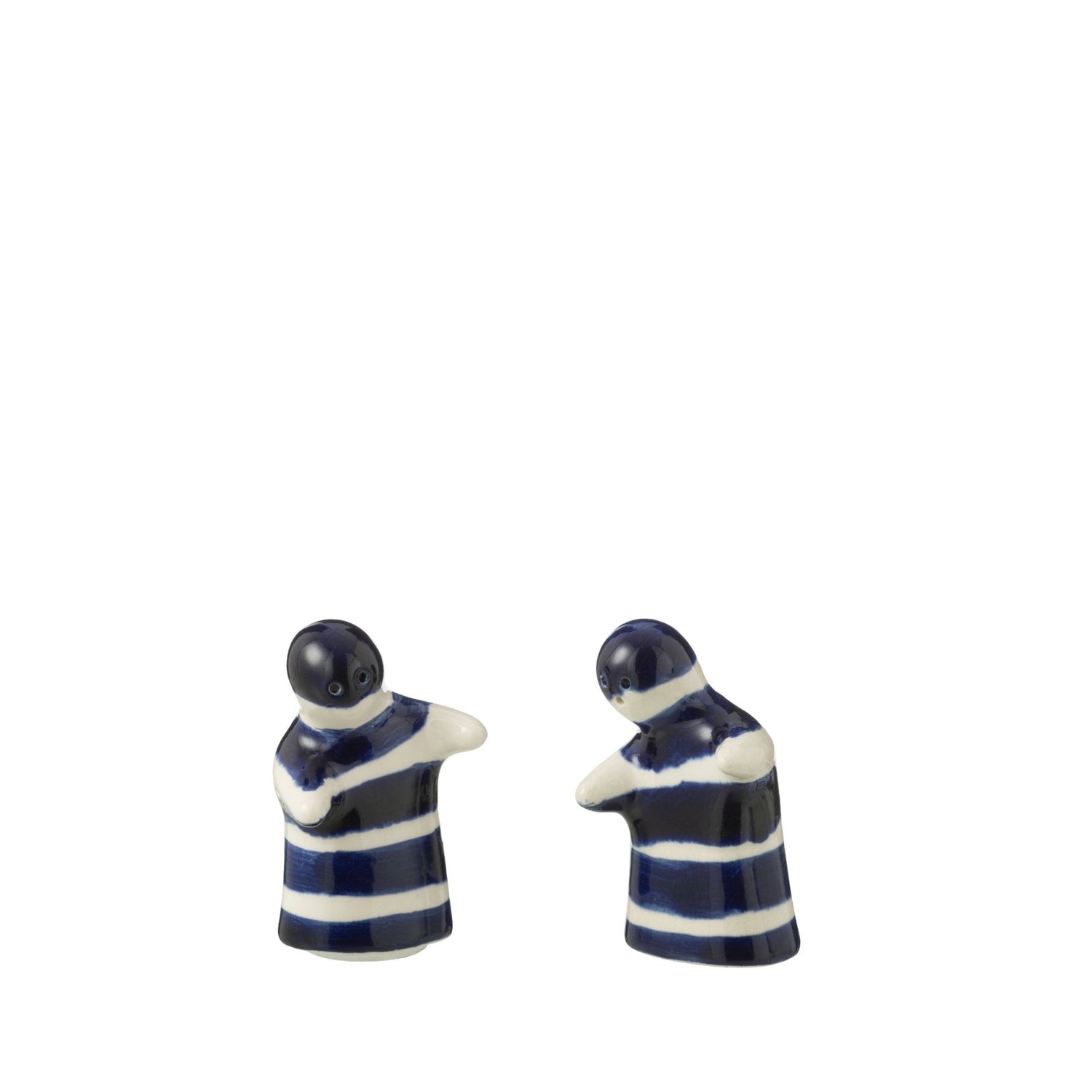 Peper &amp; Zout Stelletje Granada Strepen Cobalt Blauw/Wit Keramiek J-Line