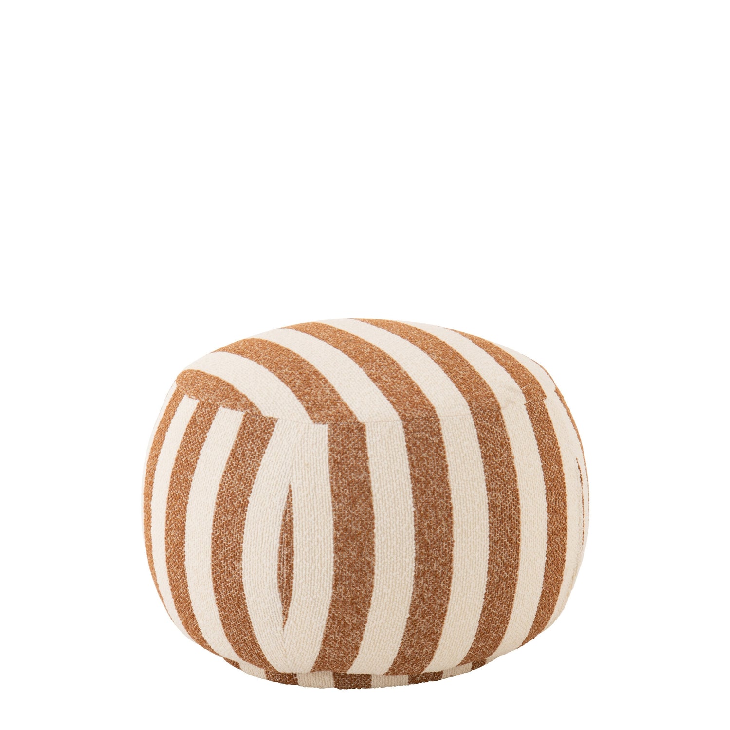 Poef Gestreept Camel/Gebroken Wit J-Line