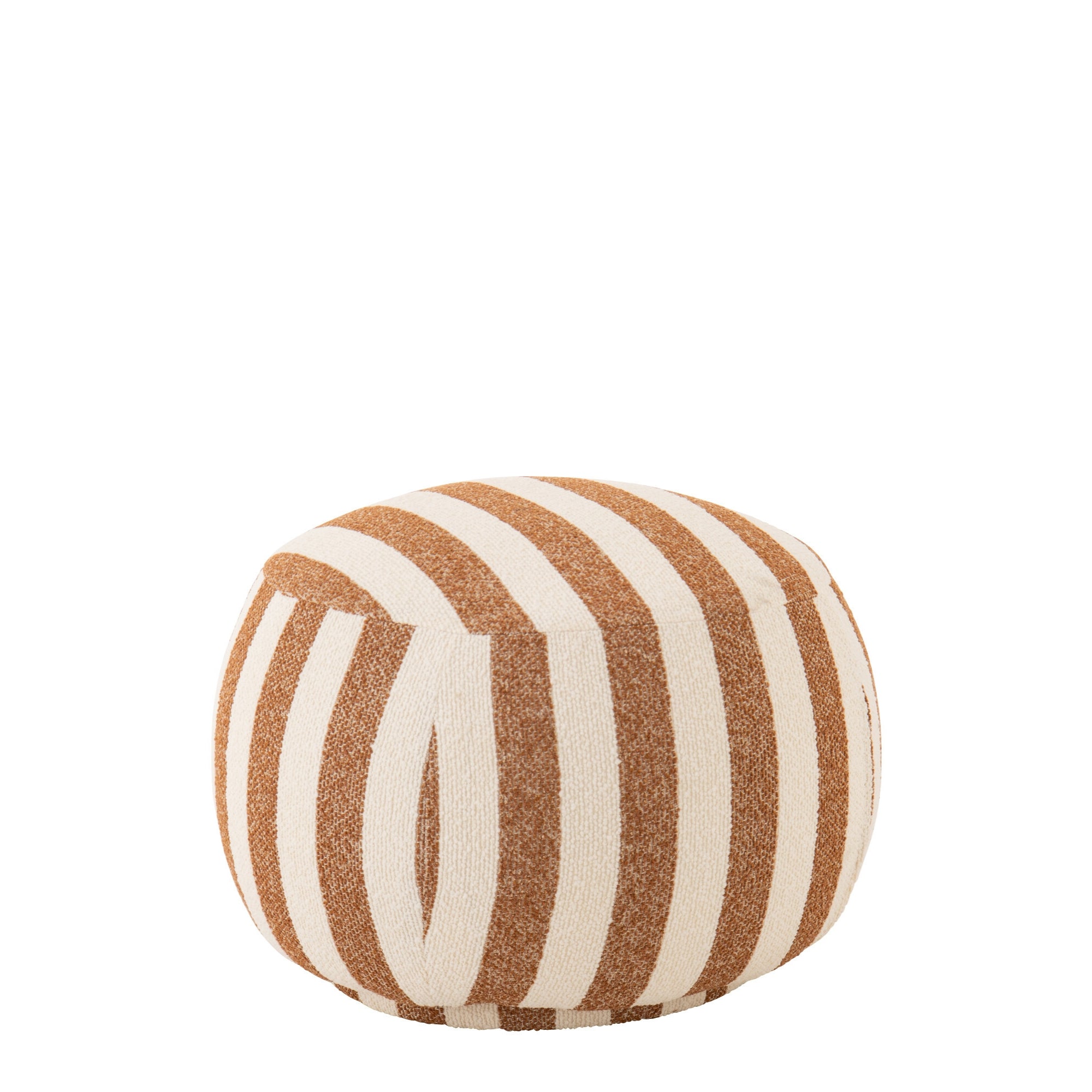 Poef Gestreept Camel/Gebroken Wit J-Line