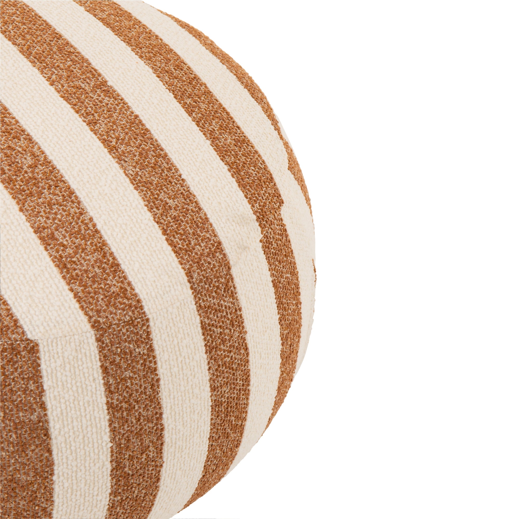 Poef Gestreept Camel/Gebroken Wit J-Line