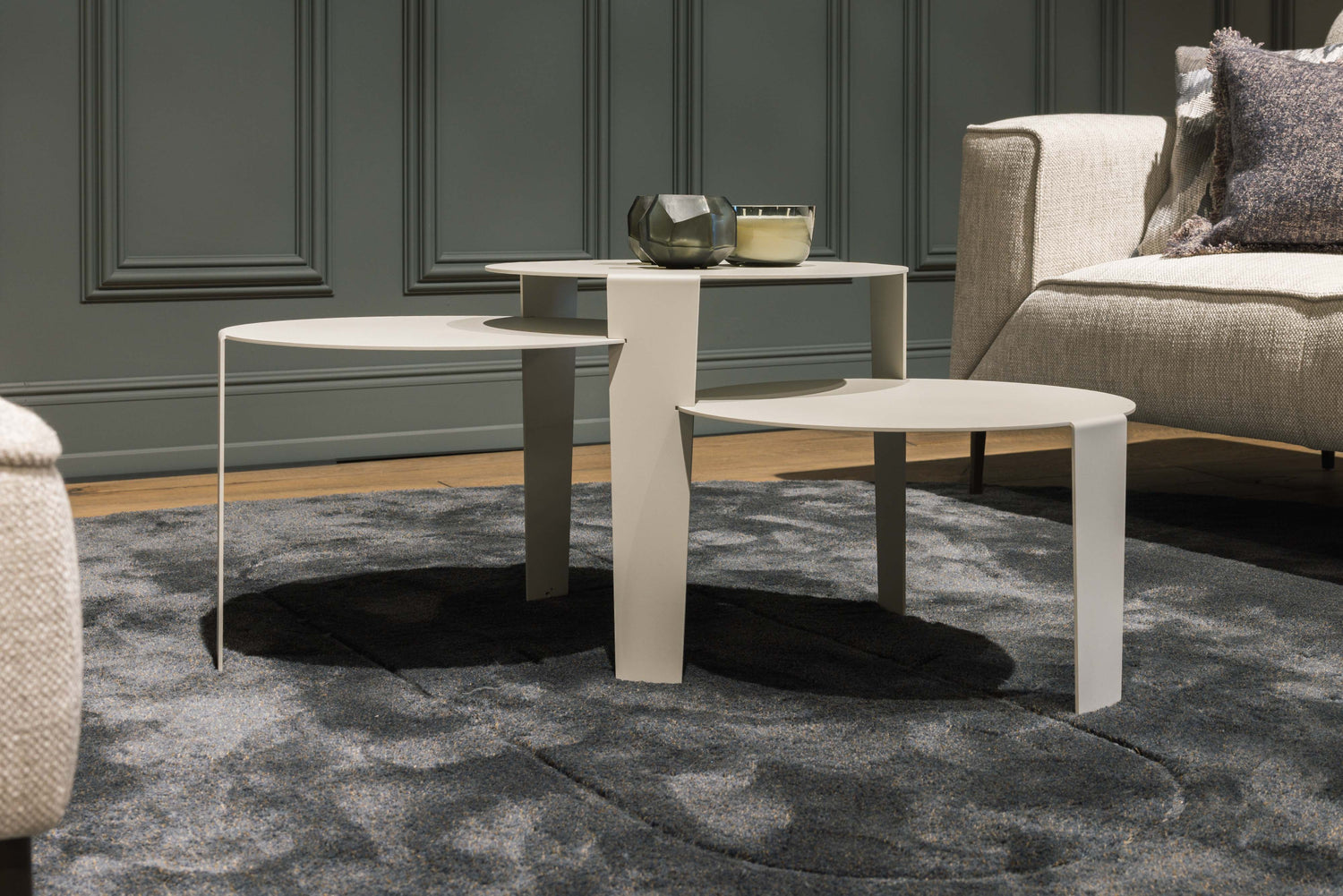Cascado Salontafel Zijde Grijs Staal Steelful