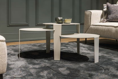 Cascado Salontafel Zijde Grijs Staal Steelful