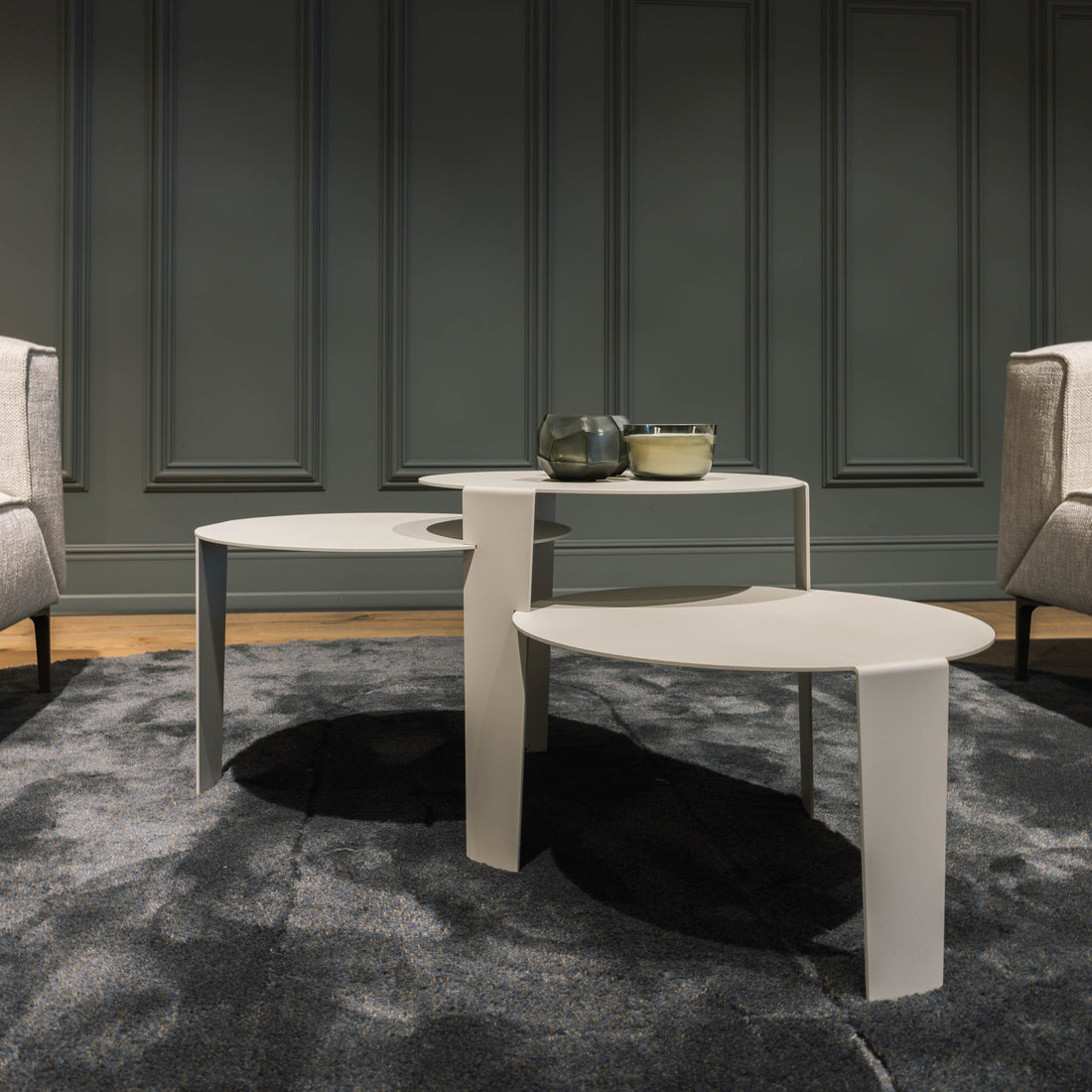 Cascado Salontafel Zijde Grijs Staal Steelful