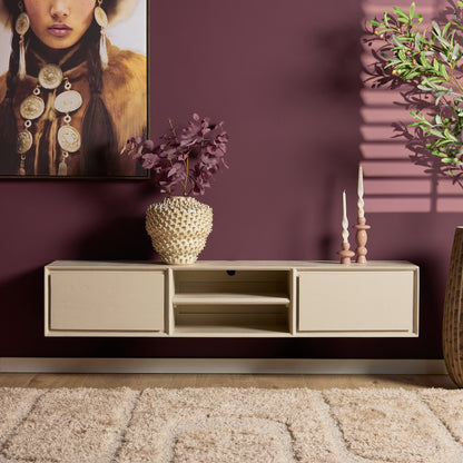 Zwevend TV-meubel Ambiance Mangohout Naturel 120cm Starfurn