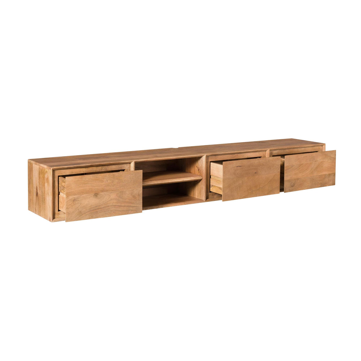 Zwevend TV-meubel Ambiance Mangohout Naturel 200cm Starfurn