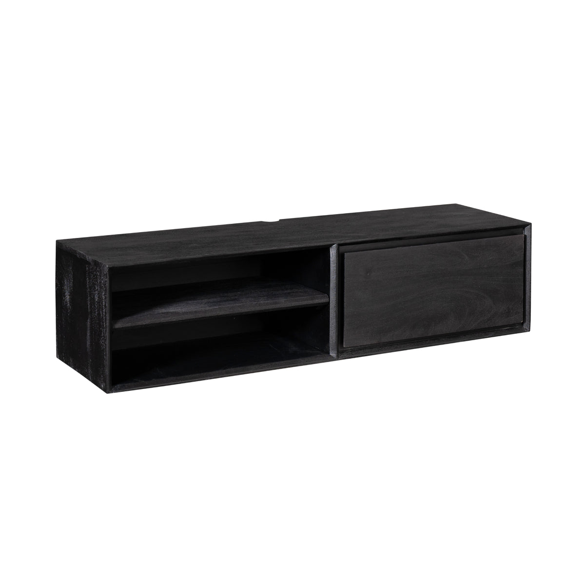 Zwevend TV-meubel Ambiance Mangohout Zwart 120cm Starfurn