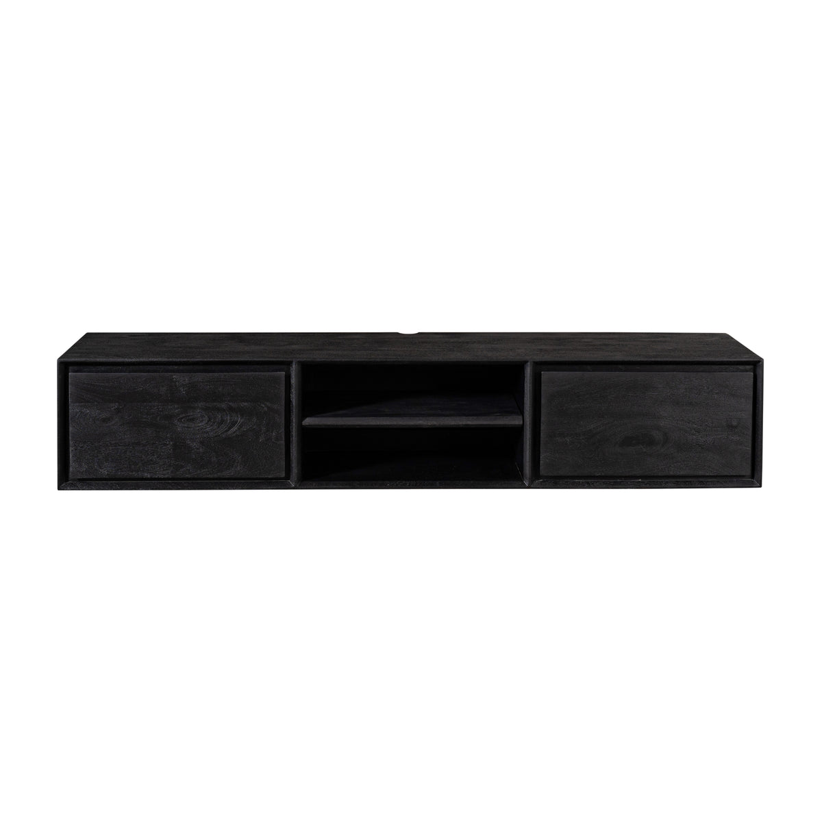 Zwevend TV-meubel Ambiance Mangohout Zwart 160cm Starfurn