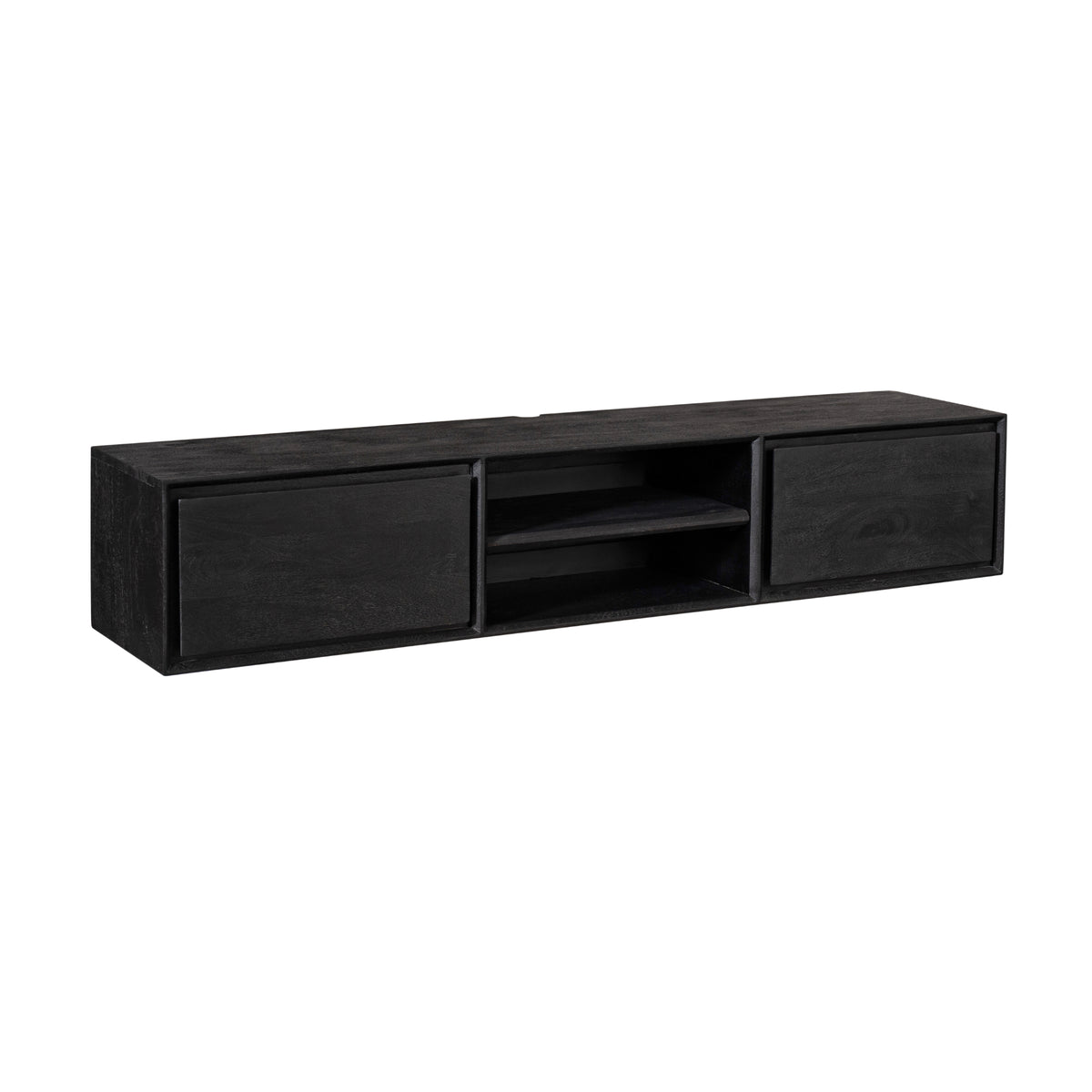 Zwevend TV-meubel Ambiance Mangohout Zwart 160cm Starfurn