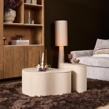 Salontafel Lovi Mangohout Zand 77cm Starfurn