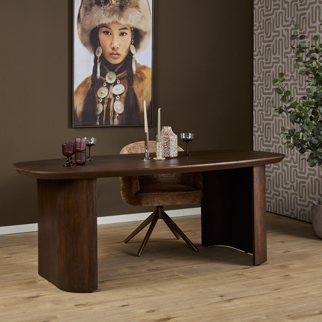 Eettafel Maré Mangohout Bruin 240cm Starfurn
