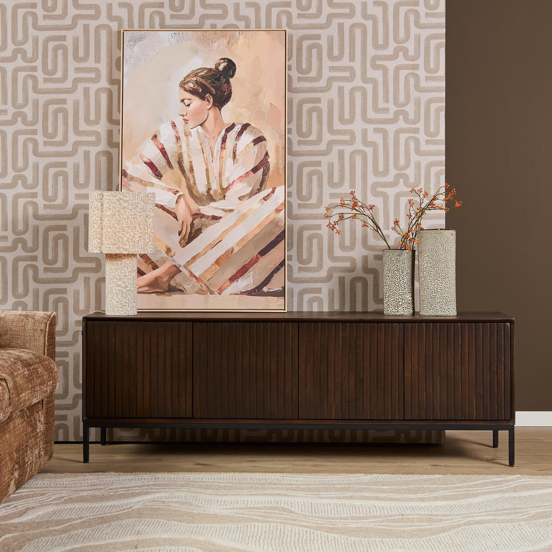 TV-meubel Madison Mangohout Bruin 165cm Starfurn