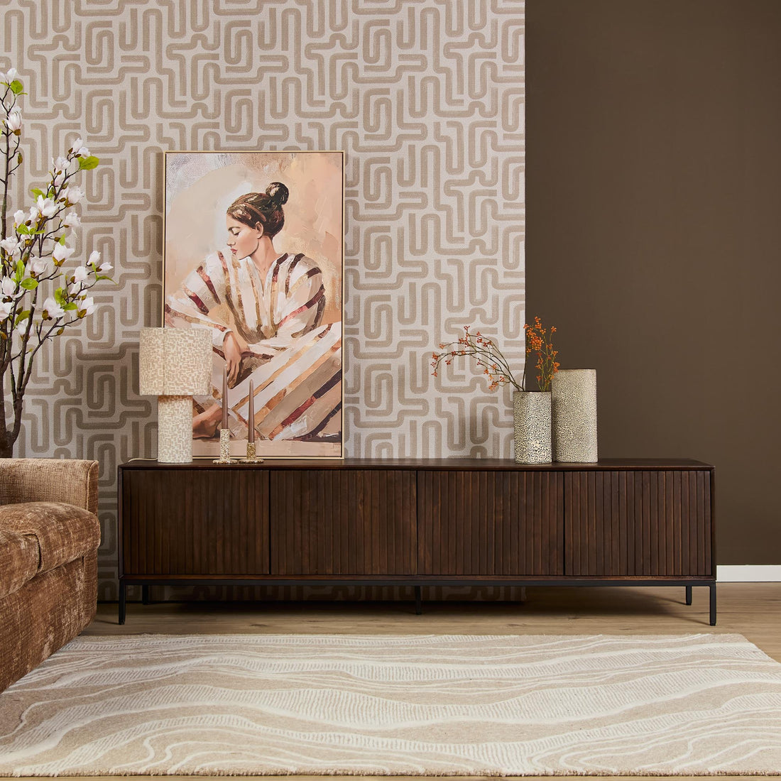 TV-meubel Madison Mangohout Bruin 210cm Starfurn