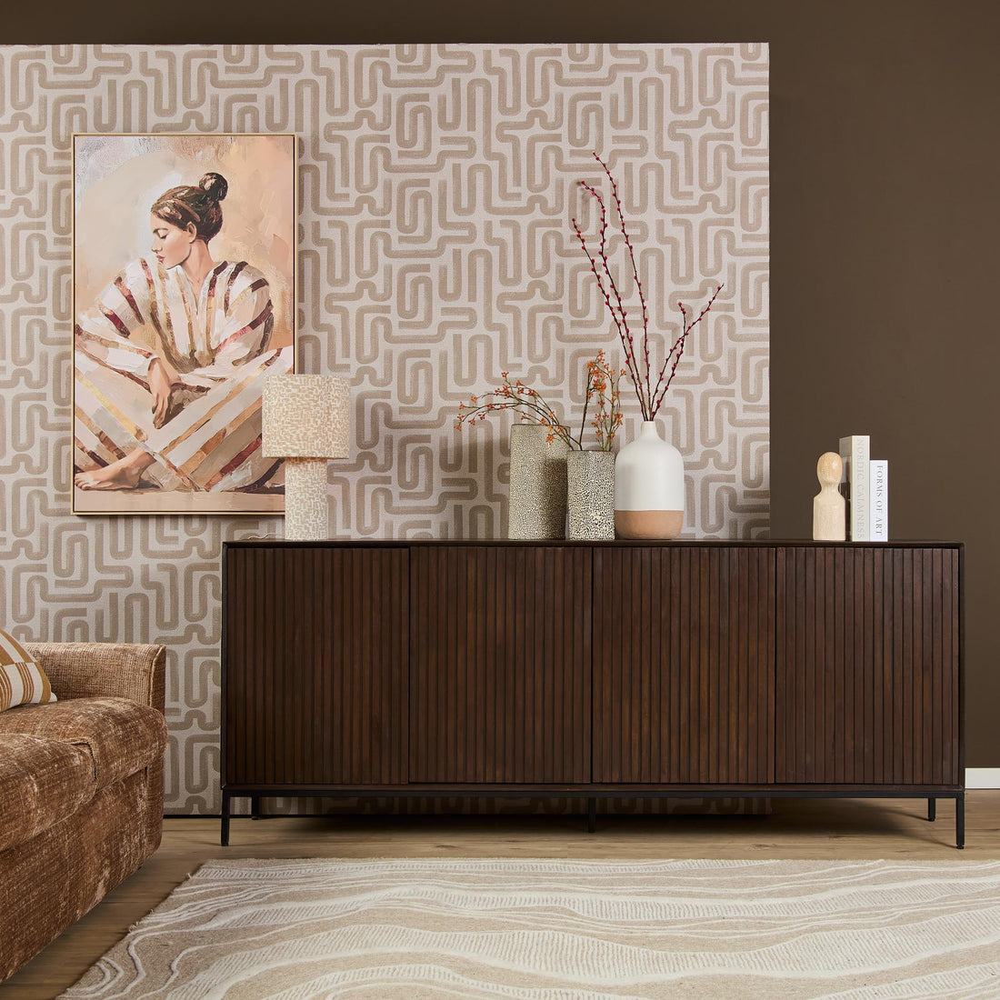 Dressoir Madison Mangohout Bruin 210cm Starfurn
