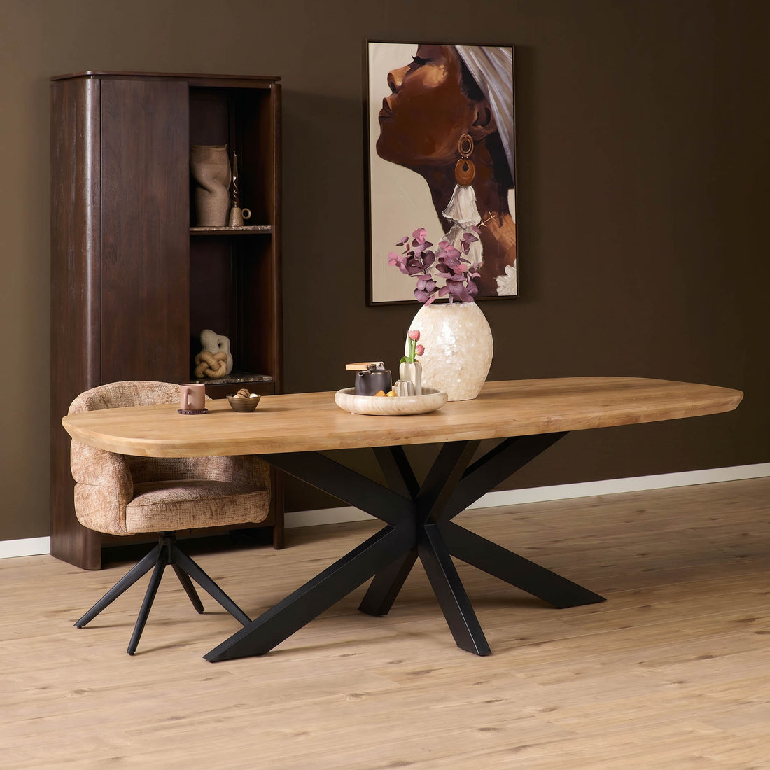 Eettafel Madison Mangohout Naturel Deens Ovaal 280cm Starfurn