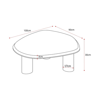 Salontafel Nuvé Botticino Marmer Naturel 100cm Starfurn