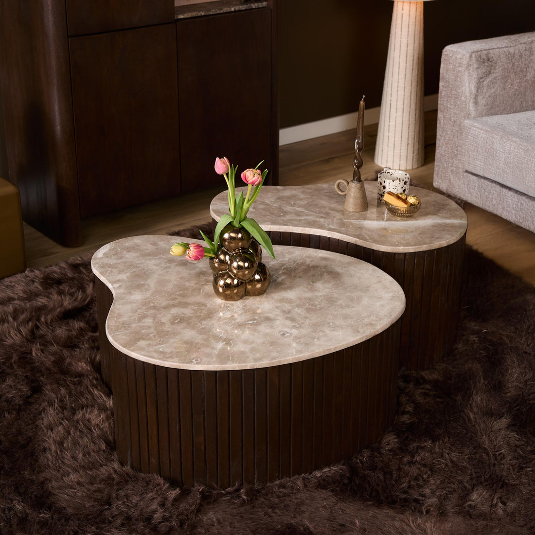 Salontafel Nomi Mangohout Bruin 70cm Starfurn