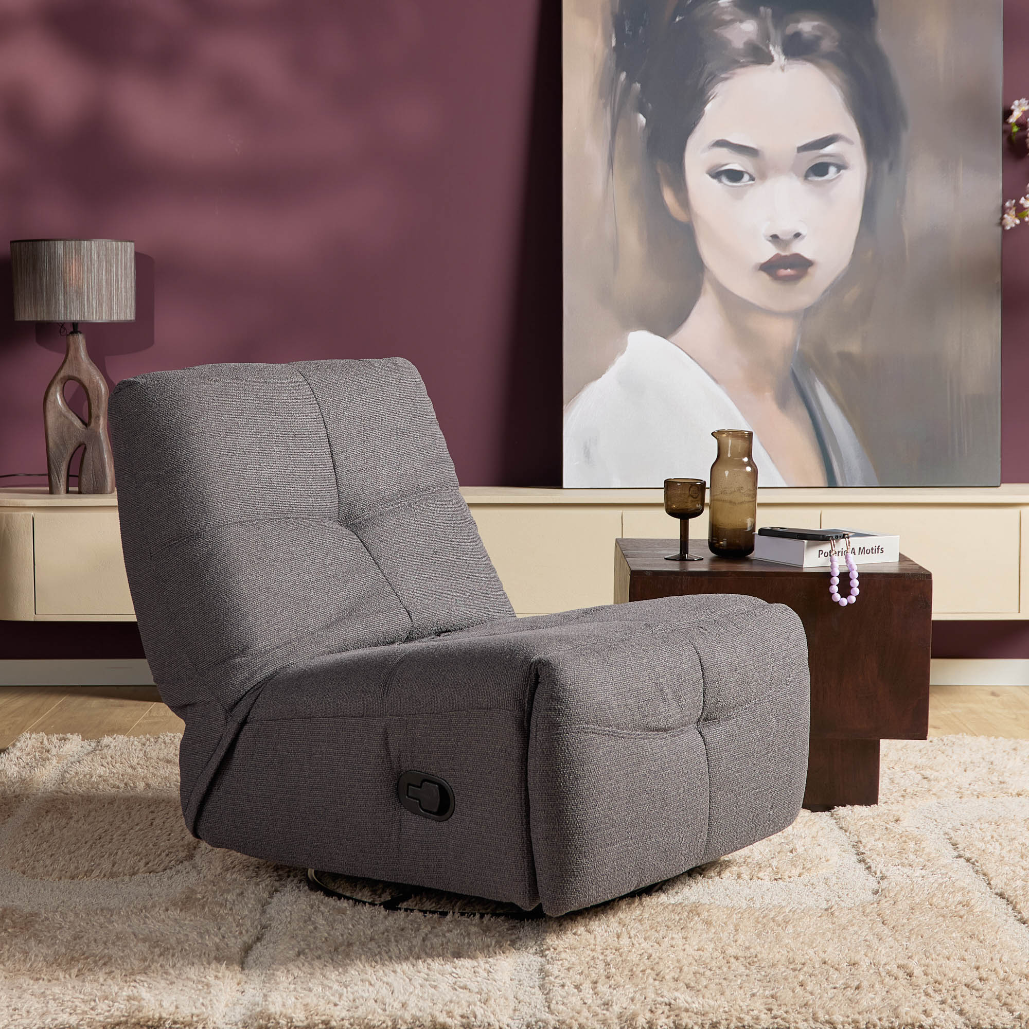 Relaxfauteuil Lazy Stof Donkergrijs Starfurn