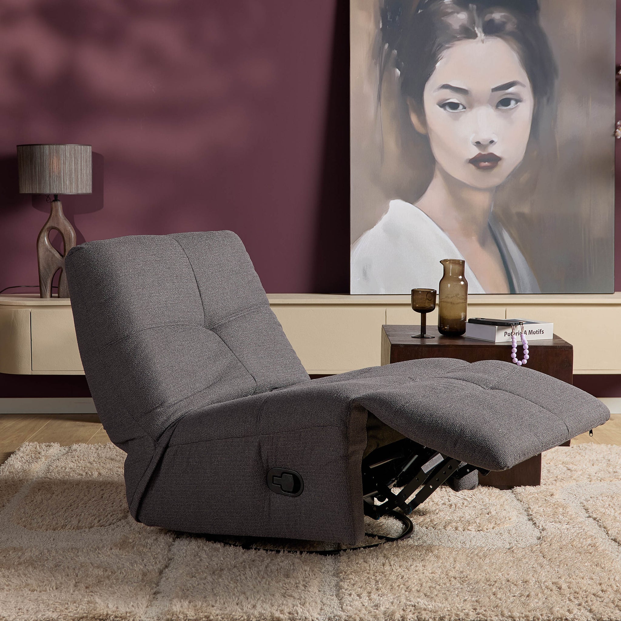 Relaxfauteuil Lazy Stof Donkergrijs Starfurn