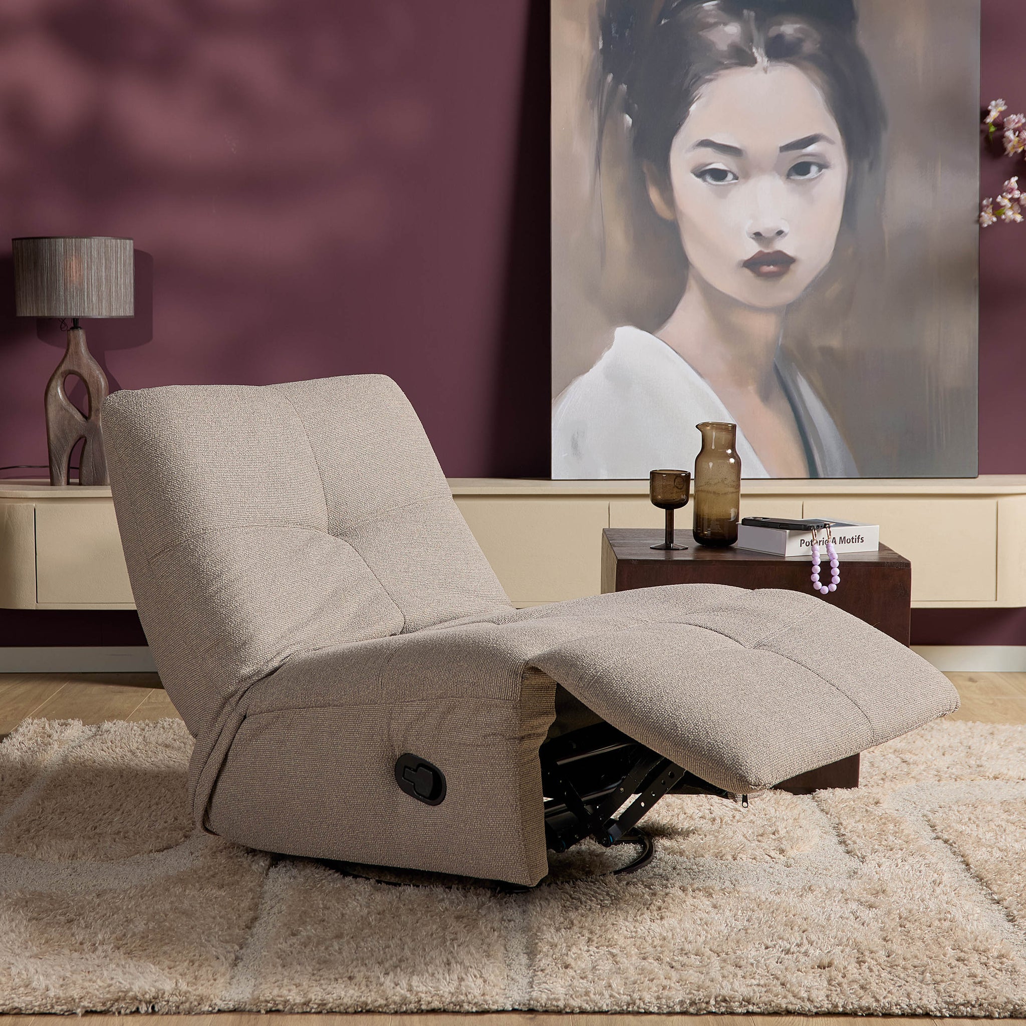 Relaxfauteuil Lazy Stof Taupe Starfurn