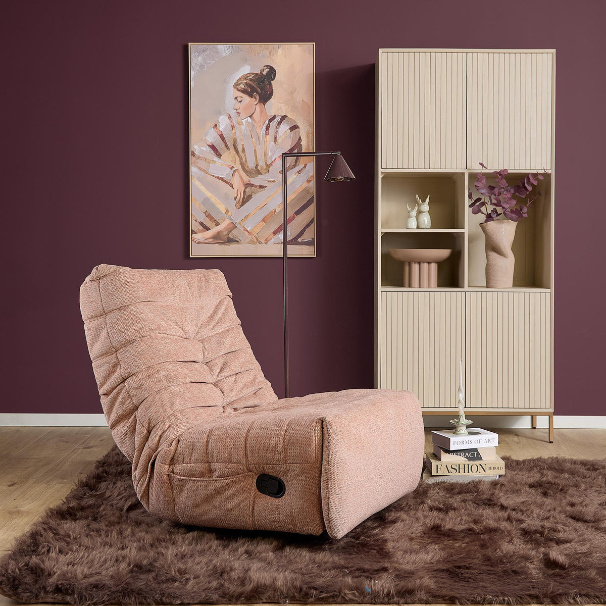Relaxfauteuil Zen Stof Roze Starfurn