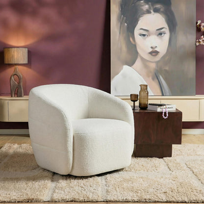 Fauteuil Yara Draaibaar Stof Off White Starfurn