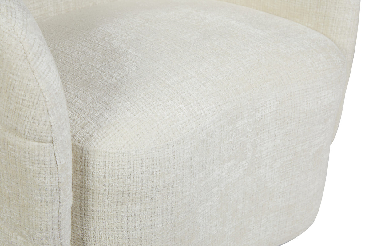 Fauteuil Yara Draaibaar Stof Off White Starfurn