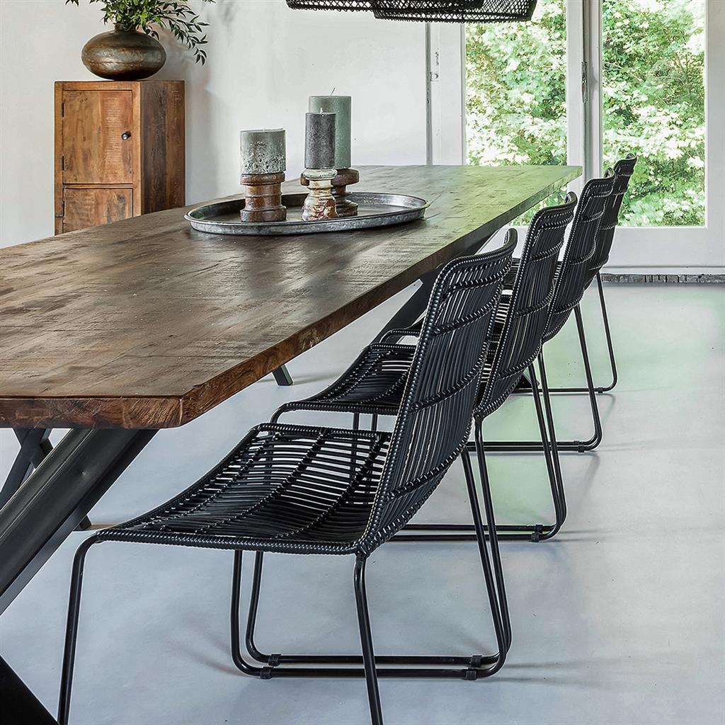 Jane Terrasstoel Zwart Set van 2 Raw Materials