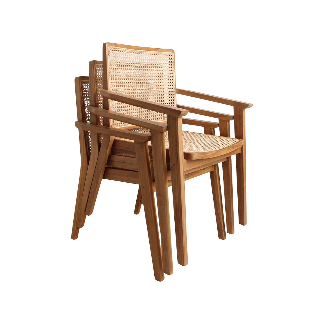 Set van 2 Eetkamerstoelen Nova Teak Raw Materials