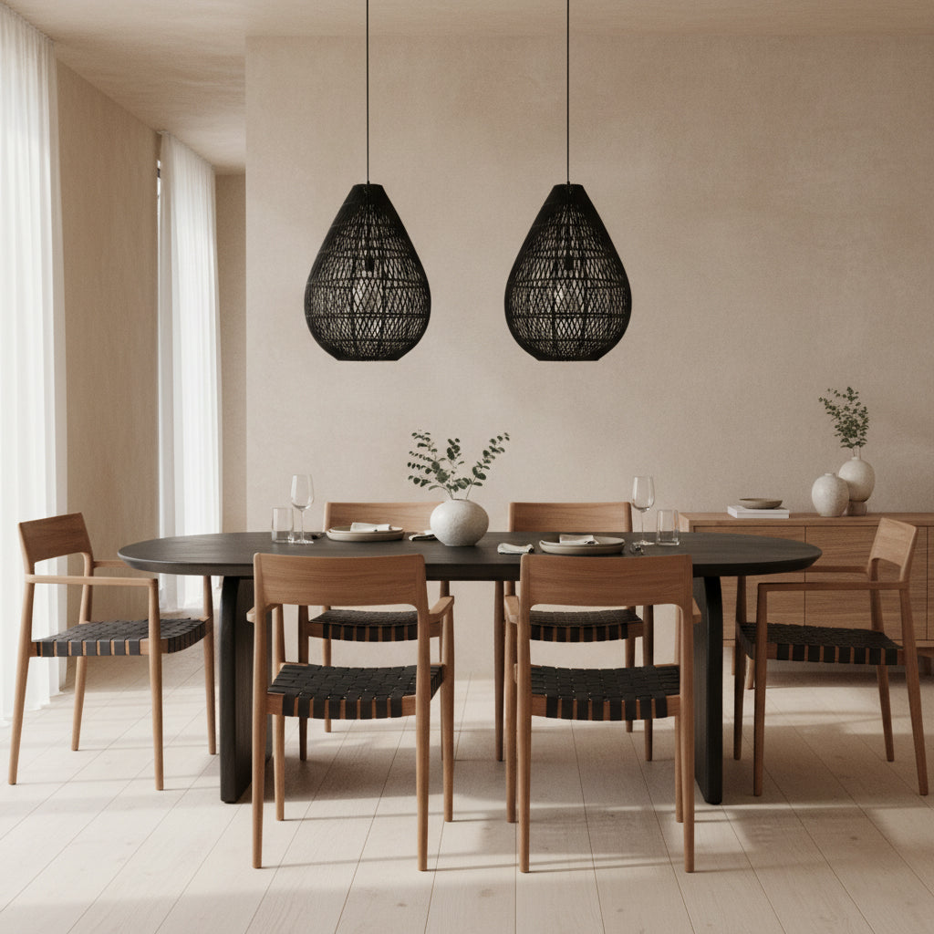 Freya Eetkamerstoel Met Armleuning Leer Zwart Raw Materials