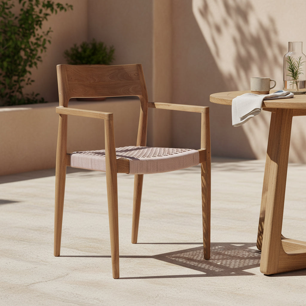 Freya Tuinstoel Met Armleuning Naturel Raw Materials
