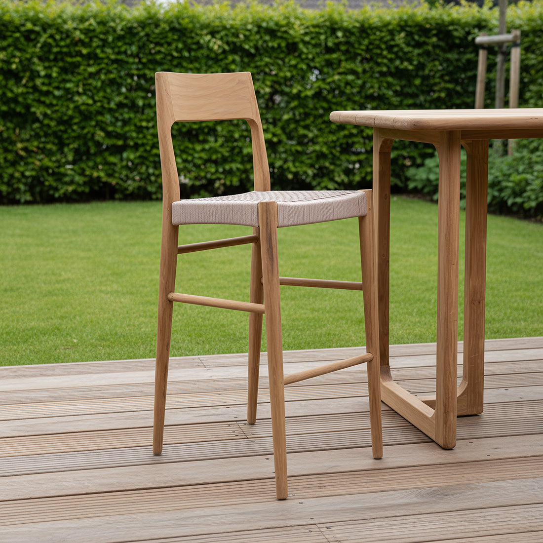 Barstoel Freya Teakhout Outdoor Raw Materials