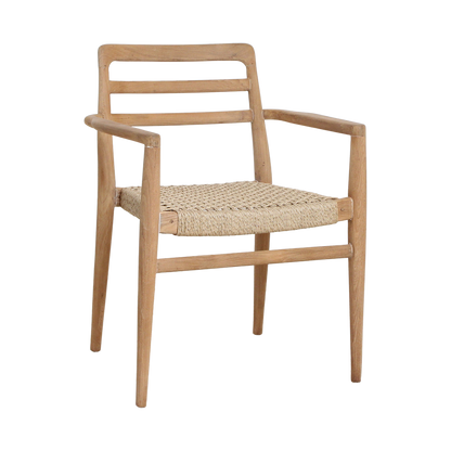 Verano Terrasstoel met Armleuning Naturel Set van 2 Raw Materials