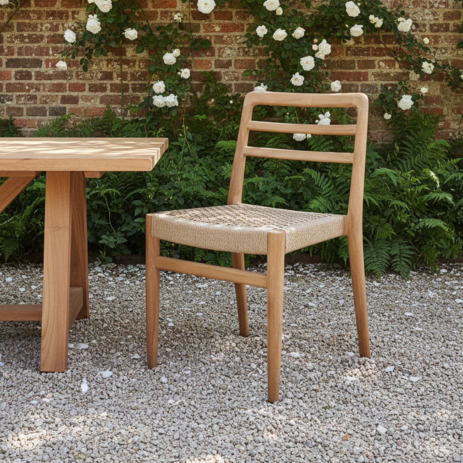 Verano Terrasstoel met Armleuning Naturel Set van 2 Raw Materials