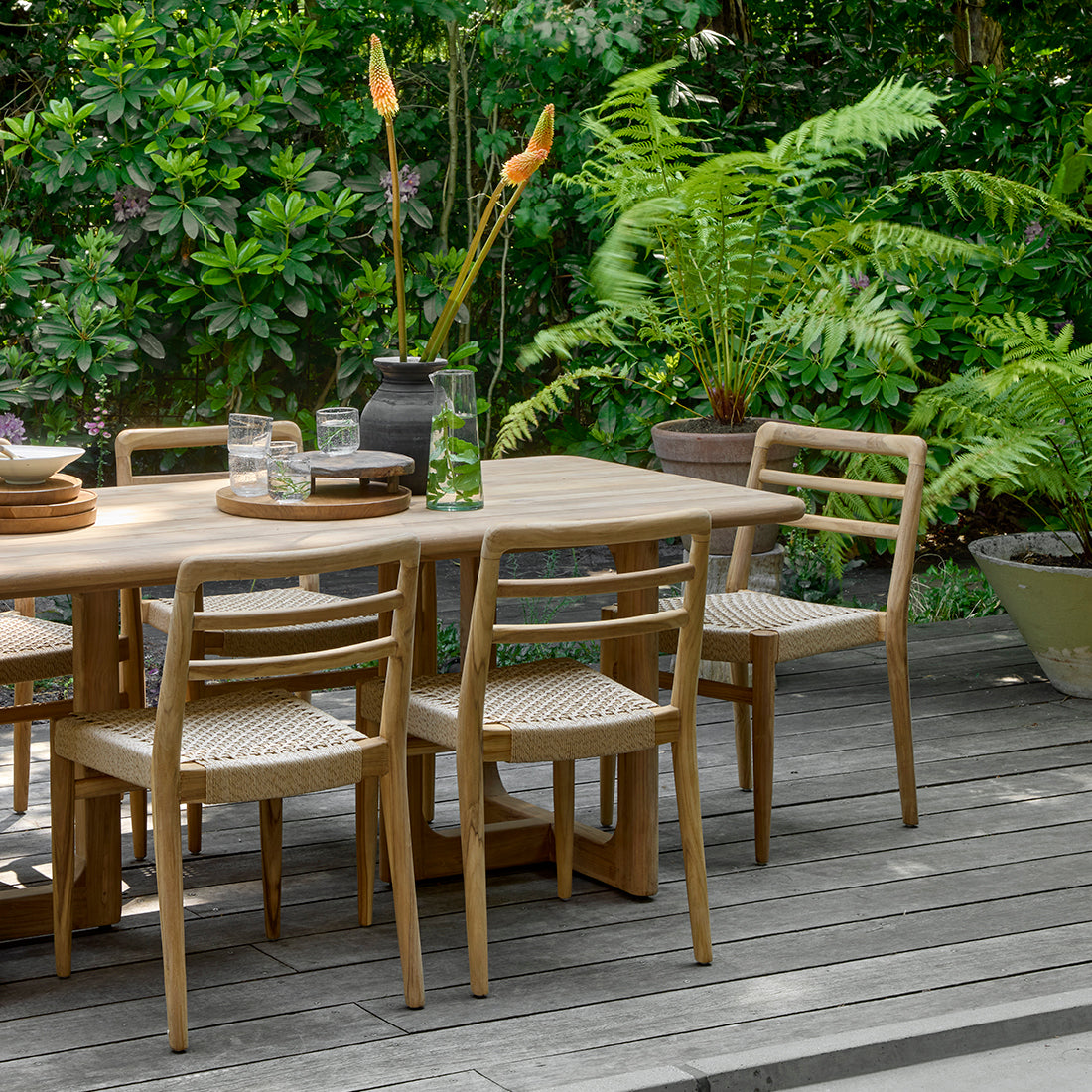 Verano Terrasstoel met Armleuning Naturel Set van 2 Raw Materials