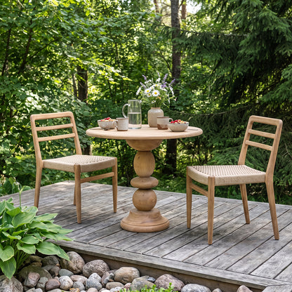 Verano Terrasstoel met Armleuning Naturel Set van 2 Raw Materials