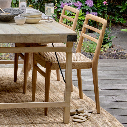 Verano Terrasstoel met Armleuning Naturel Set van 2 Raw Materials