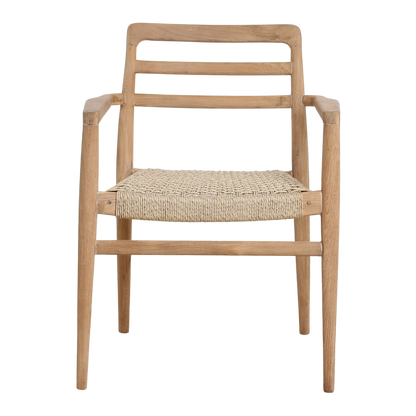 Verano Terrasstoel met Armleuning Naturel Set van 2 Raw Materials