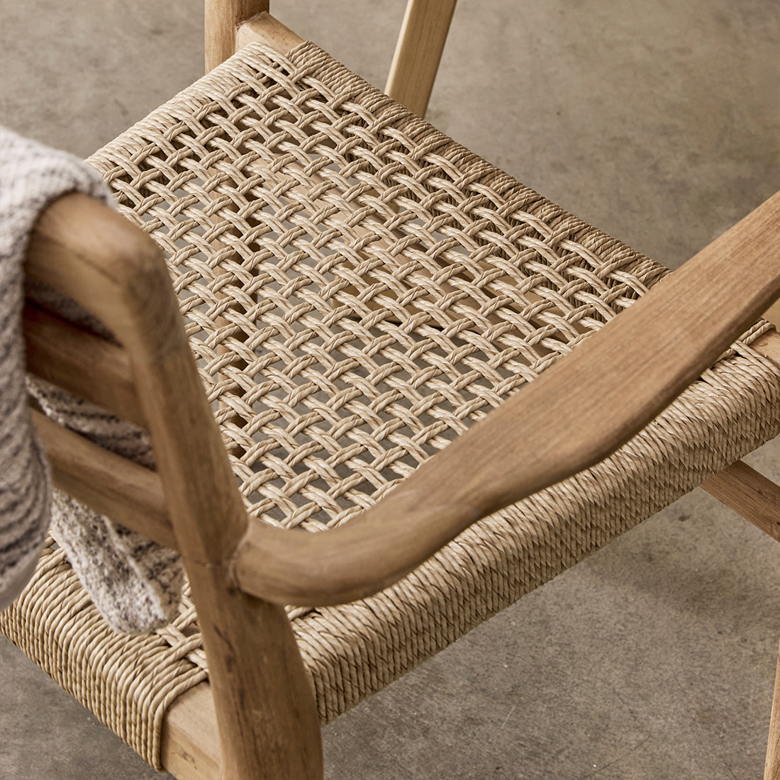 Verano Terrasstoel met Armleuning Naturel Set van 2 Raw Materials