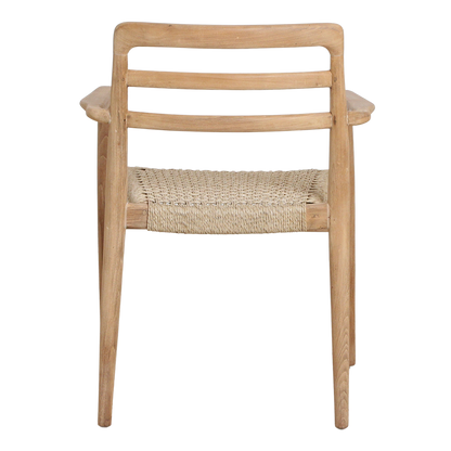 Verano Terrasstoel met Armleuning Naturel Set van 2 Raw Materials