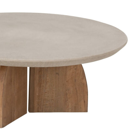 Salontafel Nova Set van 2 Teakhout + Travertin DTP Home