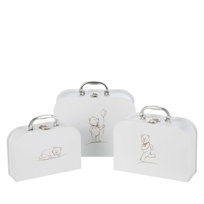 Set Van 3 Koffers Geboorte Beer Wit J-line