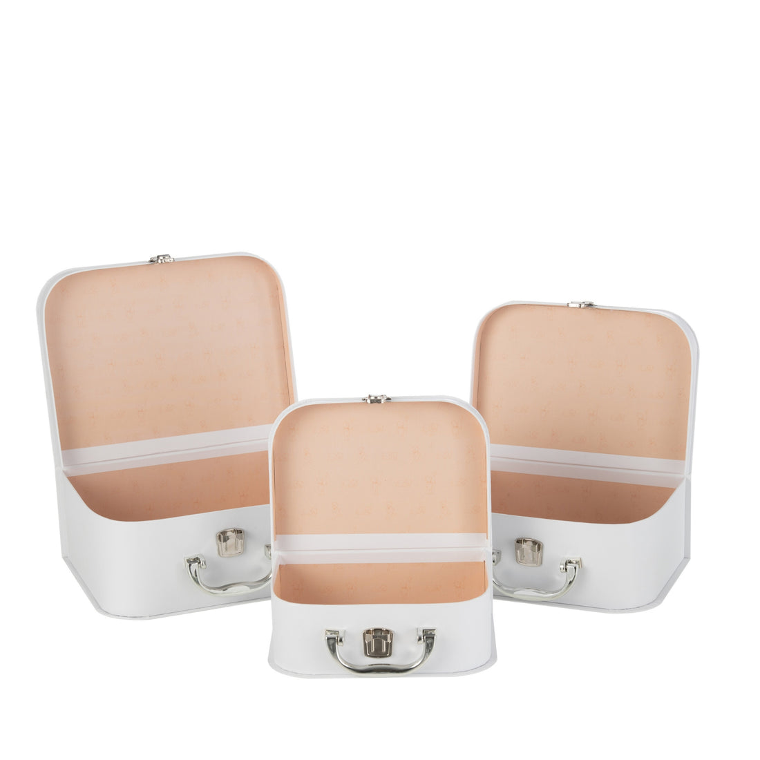 Set Van 3 Koffers Geboorte Beer Wit J-line