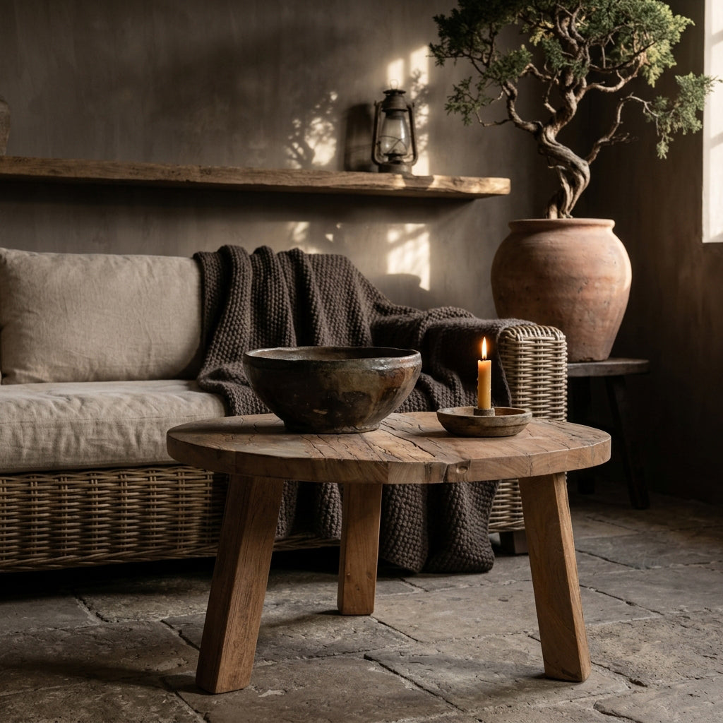 Farmwood Salontafel Rond L Raw Materials