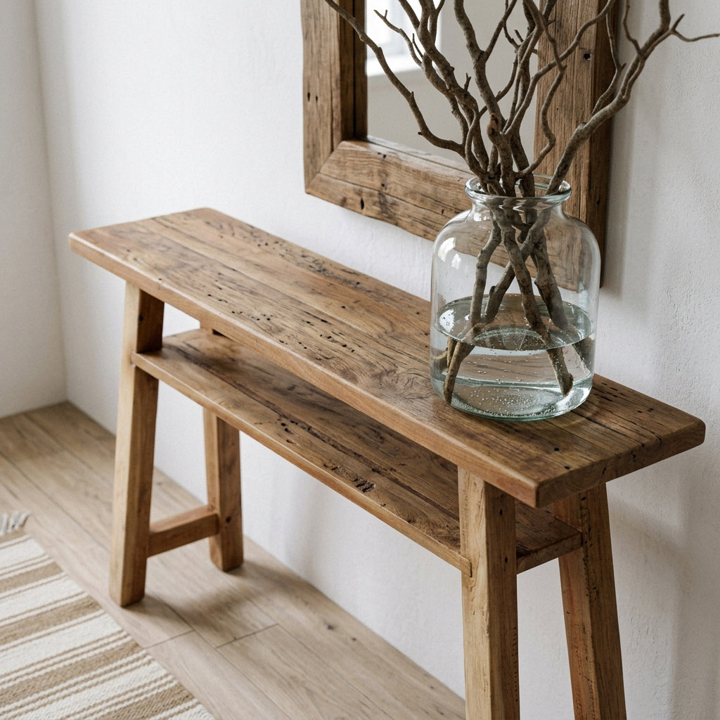 Farmwood wandtafel/sidetable large - FSC-gerecycled hout