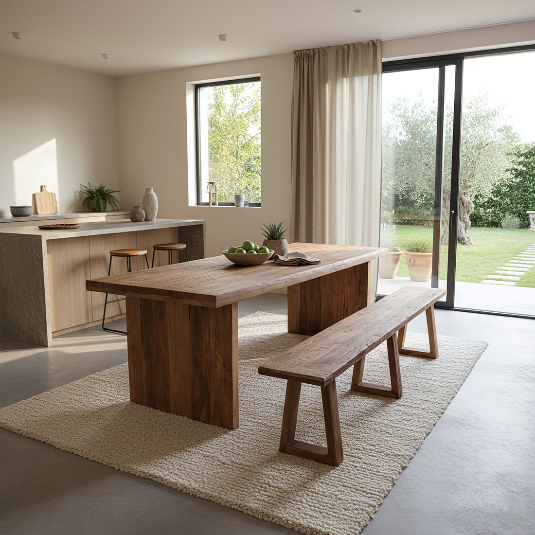 Farmwood Waterfall Eettafel - 240cm Raw Materials