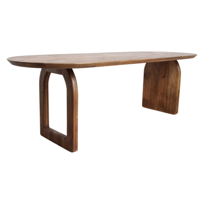 Bullnose Eettafel Mix Bruin 180cm Raw Materials