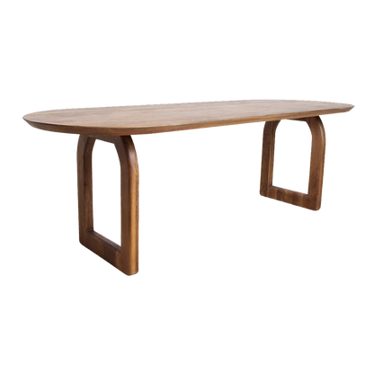 Bullnose Eettafel Open Bruin 180cm Raw Materials