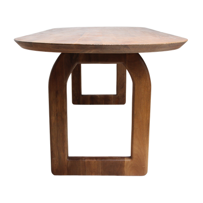 Bullnose Eettafel Open Bruin 180cm Raw Materials