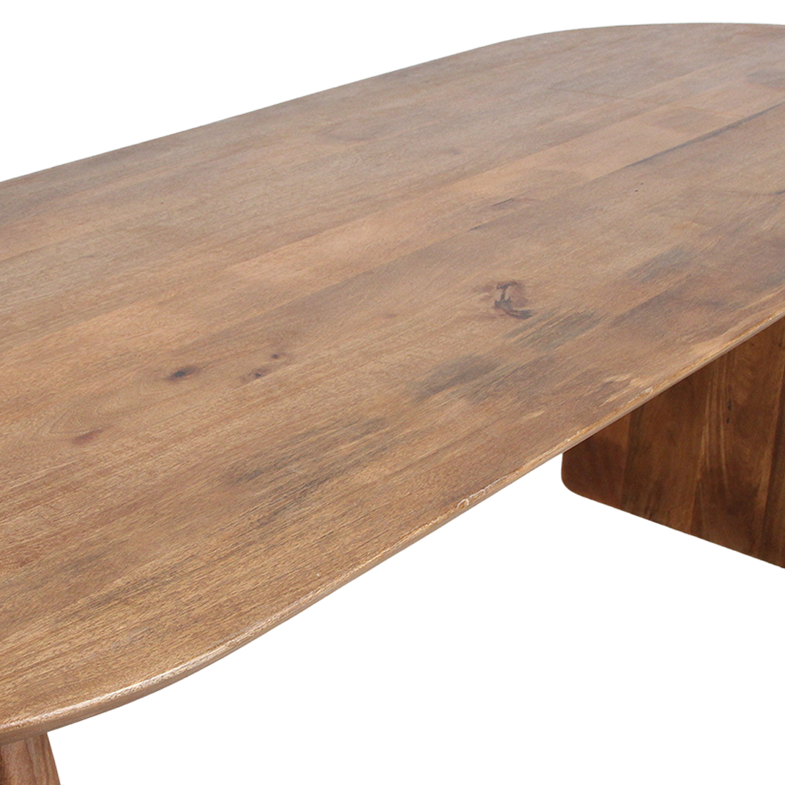 Bullnose Eettafel Open Bruin 200cm Raw Materials